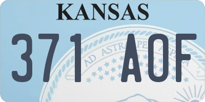 KS license plate 371AOF