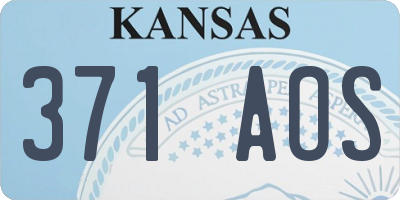 KS license plate 371AOS
