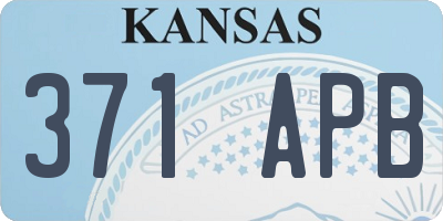 KS license plate 371APB