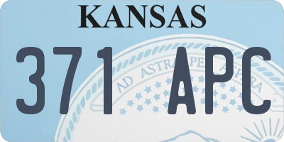 KS license plate 371APC