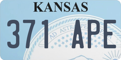 KS license plate 371APE