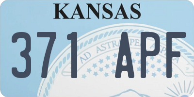 KS license plate 371APF