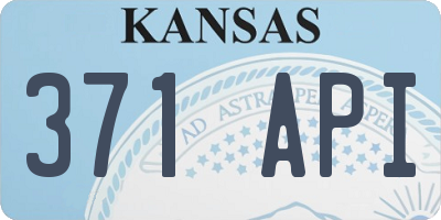 KS license plate 371API