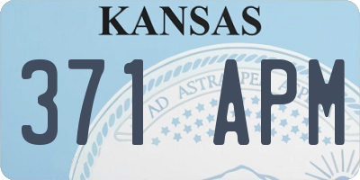 KS license plate 371APM
