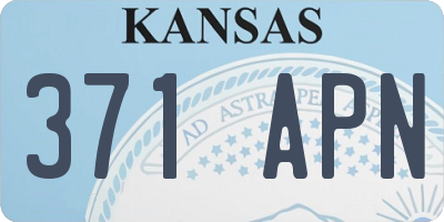 KS license plate 371APN