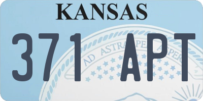 KS license plate 371APT