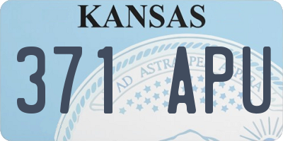 KS license plate 371APU