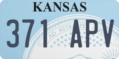 KS license plate 371APV