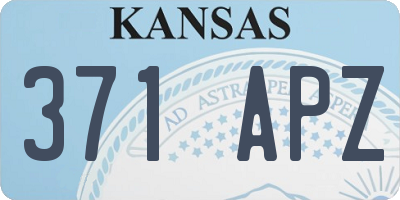 KS license plate 371APZ