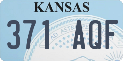 KS license plate 371AQF