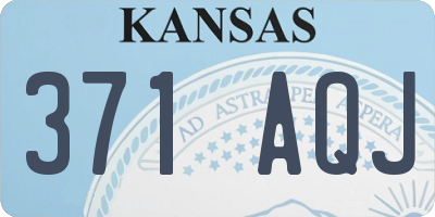 KS license plate 371AQJ