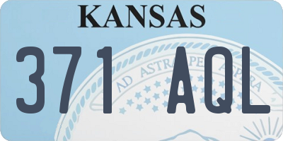 KS license plate 371AQL