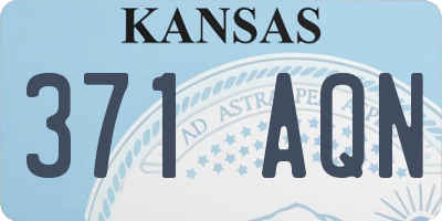 KS license plate 371AQN