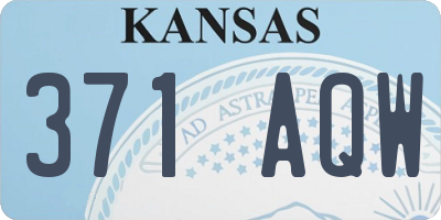 KS license plate 371AQW