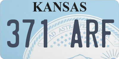 KS license plate 371ARF