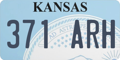 KS license plate 371ARH