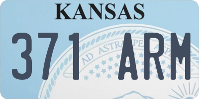 KS license plate 371ARM