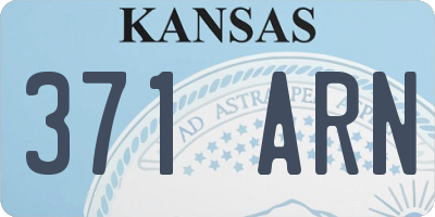 KS license plate 371ARN