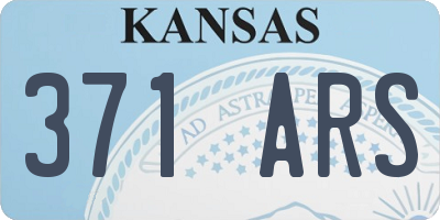 KS license plate 371ARS