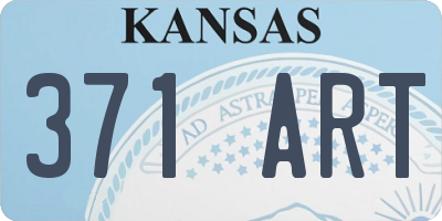 KS license plate 371ART