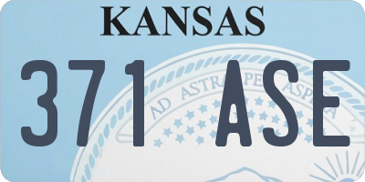 KS license plate 371ASE