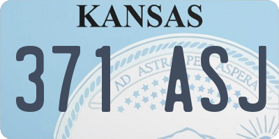 KS license plate 371ASJ