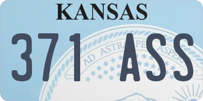 KS license plate 371ASS
