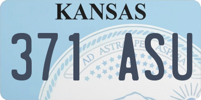 KS license plate 371ASU