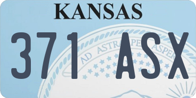 KS license plate 371ASX