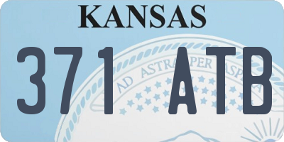 KS license plate 371ATB