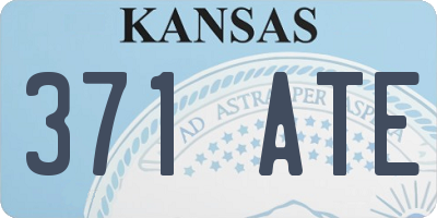 KS license plate 371ATE