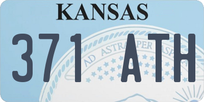KS license plate 371ATH