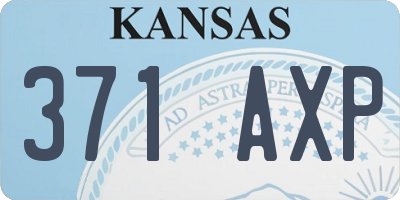 KS license plate 371AXP