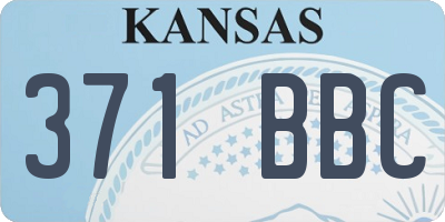 KS license plate 371BBC