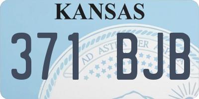 KS license plate 371BJB