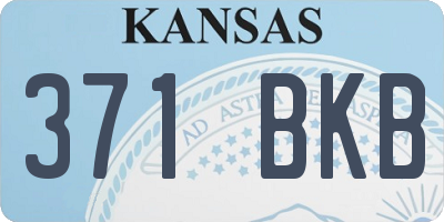 KS license plate 371BKB
