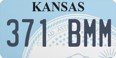 KS license plate 371BMM