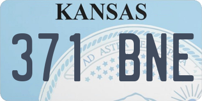KS license plate 371BNE