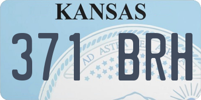 KS license plate 371BRH