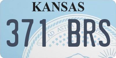 KS license plate 371BRS