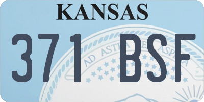 KS license plate 371BSF