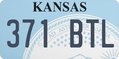 KS license plate 371BTL
