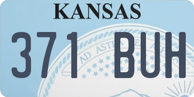 KS license plate 371BUH