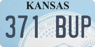 KS license plate 371BUP