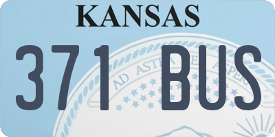 KS license plate 371BUS