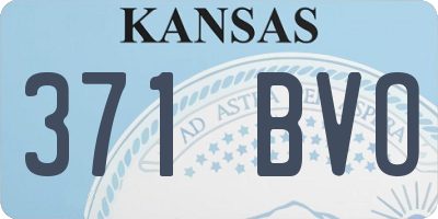 KS license plate 371BVO