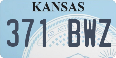 KS license plate 371BWZ