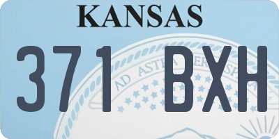 KS license plate 371BXH