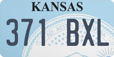 KS license plate 371BXL