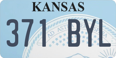 KS license plate 371BYL